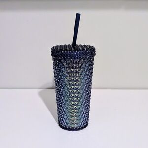 Your Zone BPA Free Acrylic Textured Tumbler with Straw, 16 oz
